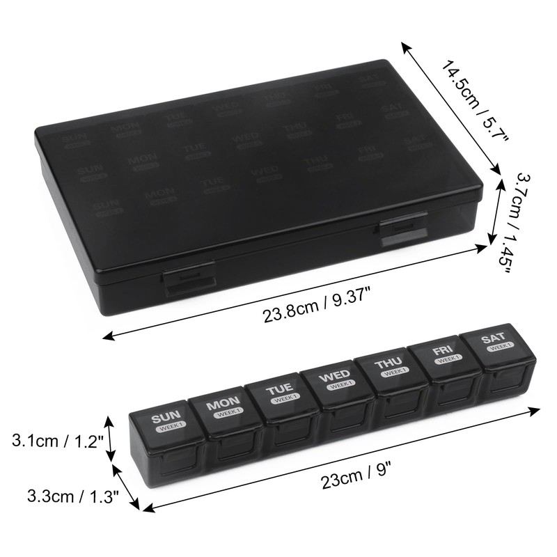 Eyeleaf Monthly Pill Box Organiser,4 Week 28 Day Large Pill