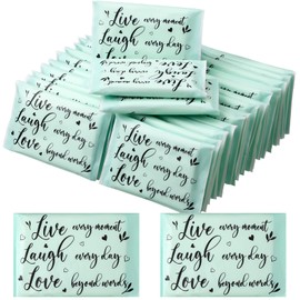 60 Paquetes Pañuelos de Bolsillo de Papel Pañuelos de Viaje Pañuelos Faciales para Billetera Pañuelos Individuales de 3 Capas para Invitado Mini Pañuelos para Graduación Picnic (Motivación)