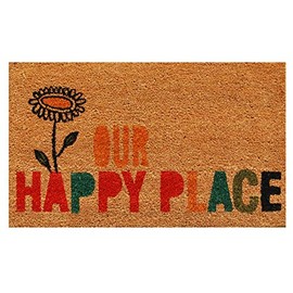 Calloway Mills 121901729 Our Happy Place Doormat, 17" x 29"