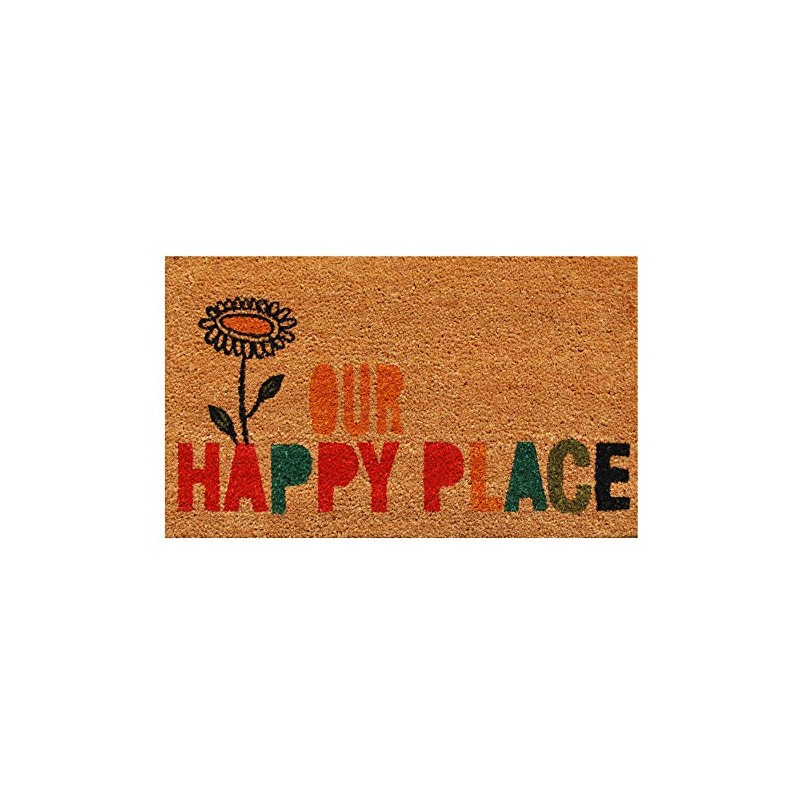 Calloway Mills 121901729 Our Happy Place Doormat, 17" x 29"