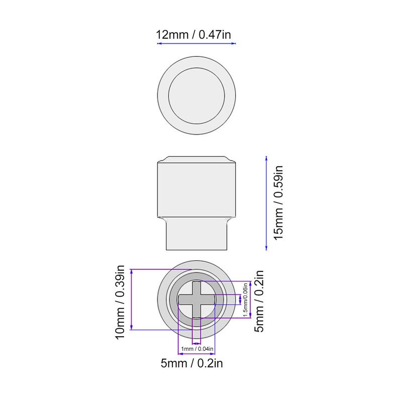 10PCS Electric Guitar Pickup Switch Tip Gold Round Retro Plastic