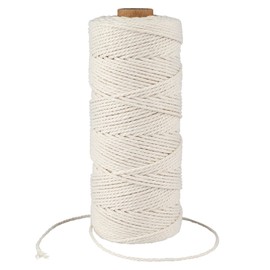 G2PLUS 200 m Beige Baker Twine, 1.5 mm Cord, Cotton Craft Cord, Decorative Cord, Perfect for DIY Arts and Crafts Gardening