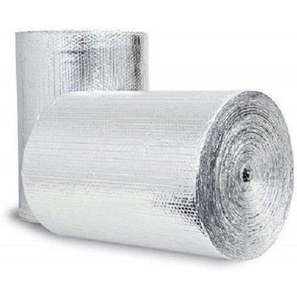 Double Bubble Reflective Foil Insulation Roll W/ Aluminum Foil Cover,