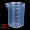 4 Pack 100ml Transparent Measuring Cups Measuring Jugs, Graduated Beaker