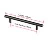 ANSIEDIO Kitchen Cupboard Handles Black - 6 Pack Stainless Steel