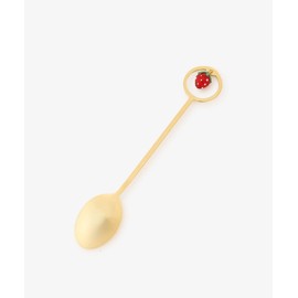 Afternoon Tea Living HP84 Dessert Spoon, Strawberry Charm Spoon, Gold