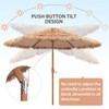GDY 7.5 ft Tiki Patio Umbrella, Hula Thatched Umbrella, Straw