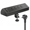 Desk Clamp Power Strip with 40W Total Fast Charging Station,