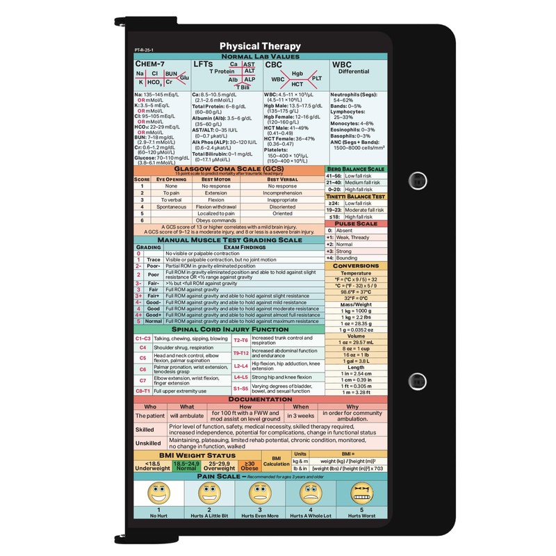 Whitecoat Clipboard® - Black Physical Therapy Edition