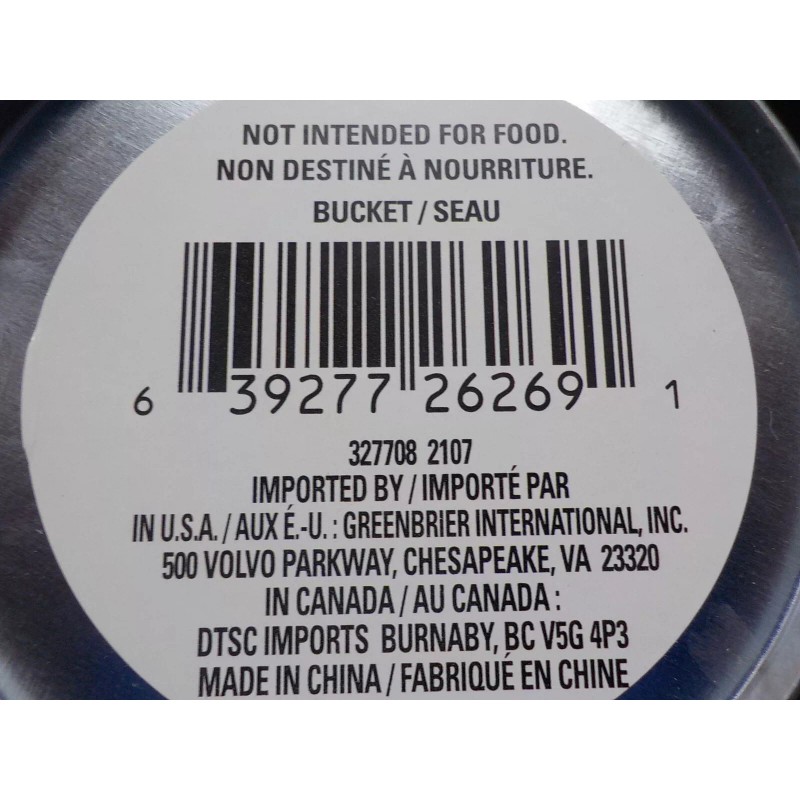 GREENBRIER SILVER BUCKET/PAIL WITH PINK BOW PARTY DECORATION