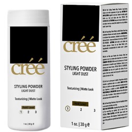 Cree Styling Powder Light Dust- Natural Matte Hairstyle, Texturising and Volumising 30 g 1 oz.