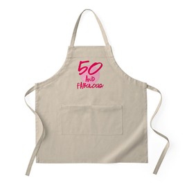 CafePress 50 and Fabulous Kitchen Apron with Pockets, Grilling Apron, Baking Apron