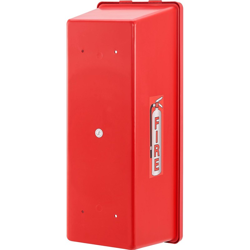Global Industrial Fire Extinguisher Cabinet, Plastic, Fits 20 lbs., Red