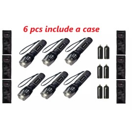 GearLight Gear Light LED Mini Tactical 5Modes Zoomable Aluminum  2X 3X 4X 5X 6X 8X 10X - 6 Flashlights