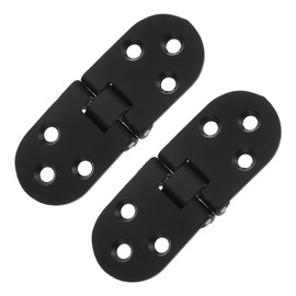 uxcell Folding Table Hinge, 2pcs Zinc Alloy 180 Degree Round Edge Sewing Machine Table Butler Tray Hinges for Cabinet Desk Drawer Door Furniture (Black, 3.1 x 1.2inch)