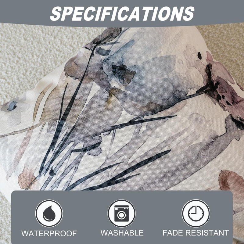 Outdoor Cushion Weatherproof Cushion Cover Abstract Retro Waterproof Sofa Cushion