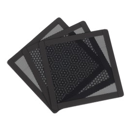 MECCANIXITY 3PCS PC Dust Filter, 120x120mm Magnetic Frame PVC Computer Case Cooler Dustproof Mesh Cover Fan Grills for Computer Chassis Speakers, Black