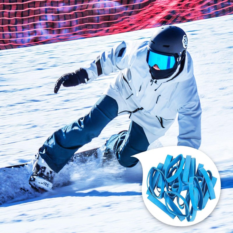 YSJCHEBS Pack of 25 Ski Bindings, Ski Accessories, Elastic Rubber