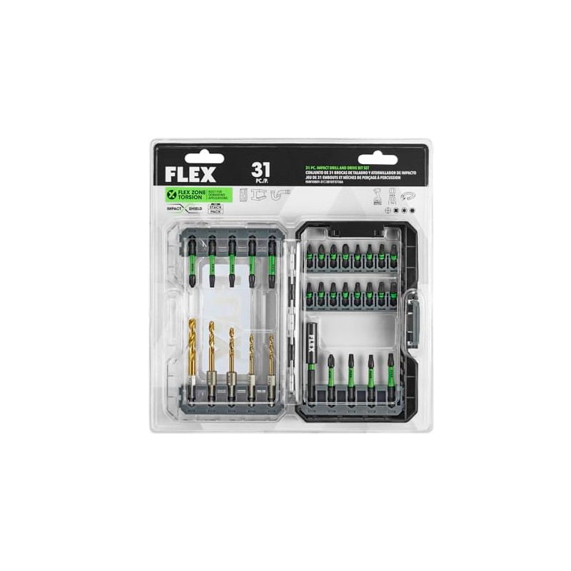 FLEX Stack Pack 31-Piece Impact Drill and Drive Bit Set