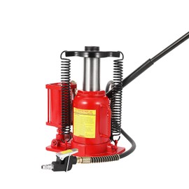 20 Ton Air Hydraulic Bottle Jack, Heavy Duty 44,000 Lbs Capacity, Pneumatic & Manual Car Jack for Trucks, SUVs, Low Profile Vehicles, All-Welded Design w/Safety Valve, 8.3"-16.1" Lift Range