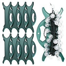 Queekay All Purpose Light and Cord Wind Up Atrovirens Cord Storage Reel Extension Cord Organizer Holder Christmas Light Cord Organizer Wrap Cord Wind Up Value Pack for Cord Wire Hose Storage (8)