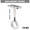 TERF® Polished Chrome Ceiling-Mount Bracket for Up to 19mm Diameter