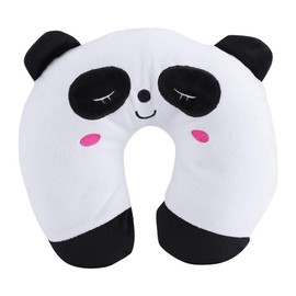 Neck Pillow, Chin-Supporting Travel Pillow, Children, Animal Neck Pillow, Aeroplane, Travel Pillow, Made of PP Cotton, Soft U-Shaped Car Headrests for Airplane Car Train (Panda)