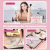 Set of 3 Women's Cosmetic Bags with Bow Pattern, pink,