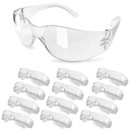 12 Packs Safety Glasses for Men and Women - Clear Lens Safety Goggles for Working - Protective Eyewear