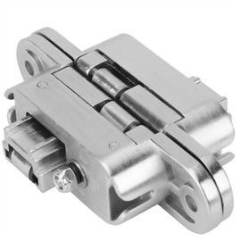 2Pcs 180 Degree Concealed Cross Door Hinges + Spanners Zinc Alloy Invisible Hinge，for Gate Door Cupboard Furniture Hardware Set Hinges