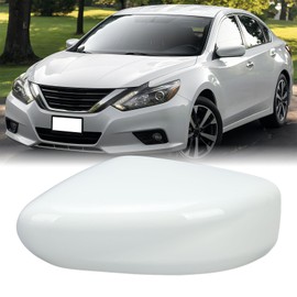 MOFOAP Replacement Left Driver Side Mirror Cover Caps for Nissan Altima Sedan 2013 2014 2015 2016 2017 2018 Mirror Cap Without Light 96373-3TH0A (White)
