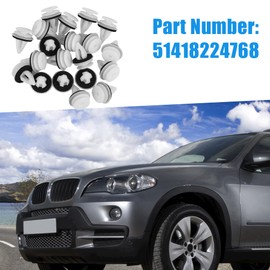 A ABSOPRO Car White Retainer Rivet Fastener Clips No.51418224768 (Set of 20)