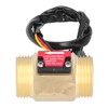 Water Flow Sensor Meter Flowmeter 1.3in Brass Male Thread for