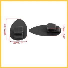 REPAIROCK Universal Car Floor Mat Clips Fixing Grips Anti Slip Buckle Black 28x56mm 20 pcs Auto Replacement Parts