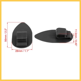 Universal Car Floor Mat Clips Fixing Grips Anti Slip Buckle Black 28x56mm 20 pcs Auto Replacement Parts