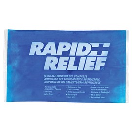 Rapid Relief Reusable Hot & Cold Gel Compress with Contour-Gel 5 1/4x9-Inch Medium Cold Compress Blue Gel Ice Pack for Injuries