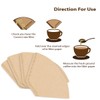 100Pcs 103 Coffee Filter Paper Disposable Natural Unbleached Original Wooden