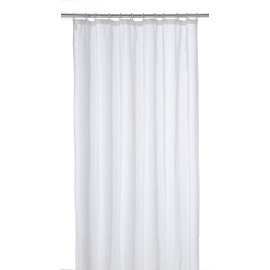 Axentia Shower Curtain, Bath Curtain Bathroom Curtain Including 12 plastic rings, approx. 180 x 200 cm Plain White