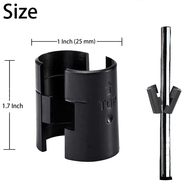 Wire Shelf Clips for 1" Post, 20 Pairs 40 Pieces
