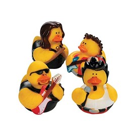 Fun Express Rock Star Rubber Duckies Toy (12 Piece)