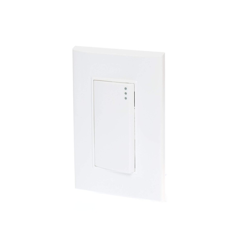 iGOTO PB511-B Apagador sencillo con placa, Color Blanco