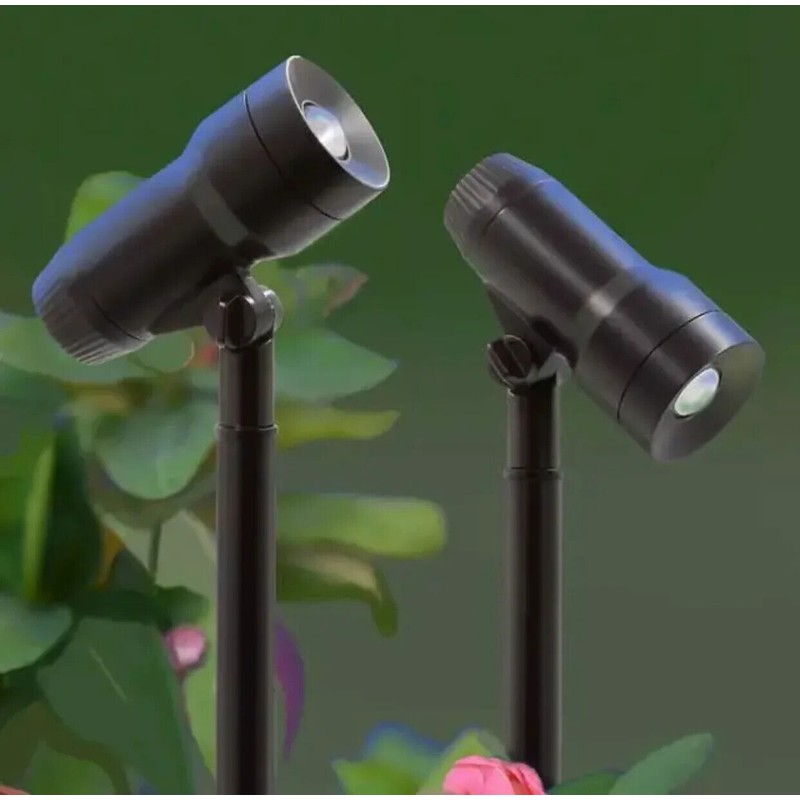 SmartYard OutdoorLED Solar Spotlight 2 Pack 60 Lumens 922370 NEW