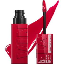 Maybelline Super Stay Vinyl Ink, Labial Líquido de Larga Duración, Efecto Vinilo y Acabado Brillante Instantáneo, Color Intenso por Hasta 16 Horas,