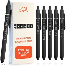 BETTER TOGETHER Achievers Inspirational Pen Set - Motivational Quotes Office Gift, Congratulations on Promotion, New Job Goal Business Pens, Adult Graduation Gifts Stylish Sets (Black)