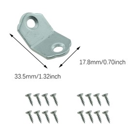 SQXBK 30PCS 18x18x18mm 135 Degree Thickened Reinforced Plum Blossom Angle Code Angle Iron Corner Bracket Metal Iron Furniture Corner Bracket Suitable for Fence Window Cabinet Woodworking