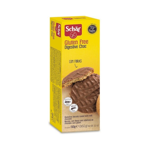 Schar Digestive Choc Biscuits 150g x 6 Packs bulk