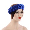 HeadWrap Hairband Pre-Tied Twisted Braid Headband (Blue, One size)