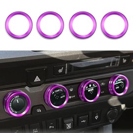 BORUIEN for Toyota Tacoma 2016 2017 2018 2019 2020 2021 2022 2023 Interior Accessories Center Consoles Air Conditioner A/C Trim Auto CD Switch Control Knob Cover (Purple)