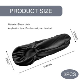 Slykew Pack-2 Car Front Seat Armrest Cover, Comfortable Armrest Protector Cover, Stretch Car Armrest Cover, Universal for Most Cars, Trucks, SUVs Anti-Scratch Armrest Cover Replacement (Black)