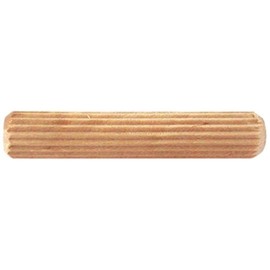 Merriway BH02468 (50 Pcs) Fluted Wooden Dowel, M8 x 30 (5/16 inch x 1.1/4 inch) - Pack of 50 Pieces